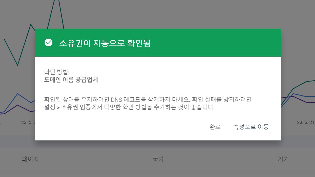구글 서치 콘솔 결과화면